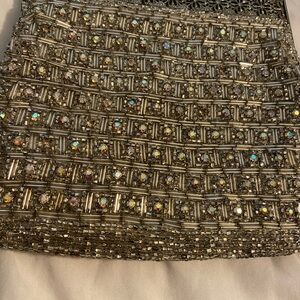 Embellished Silver Skirt